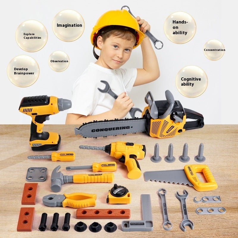 Tiny Tools, Big Boss — Pretend Play Drill + Toolbox Set