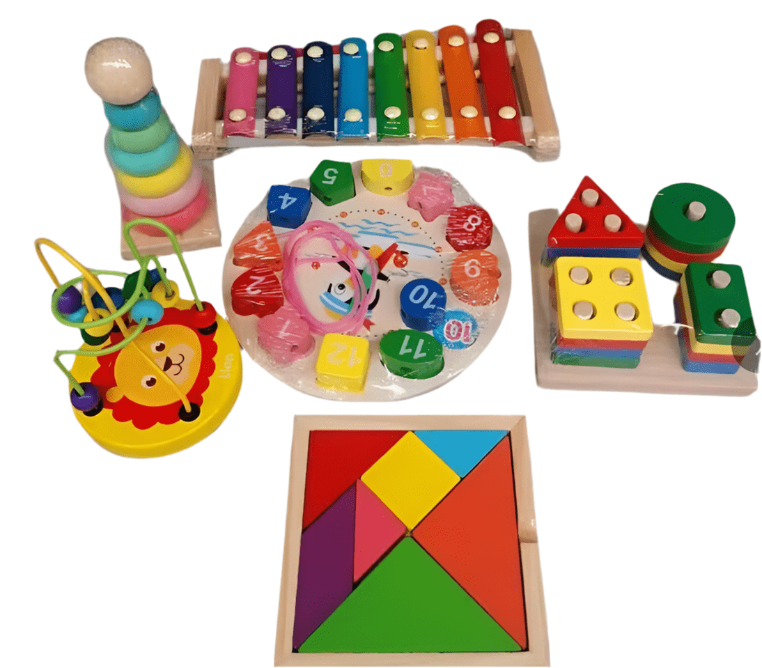 Little Prodigy Wooden Music + Learning Toy Set (9-Piece)