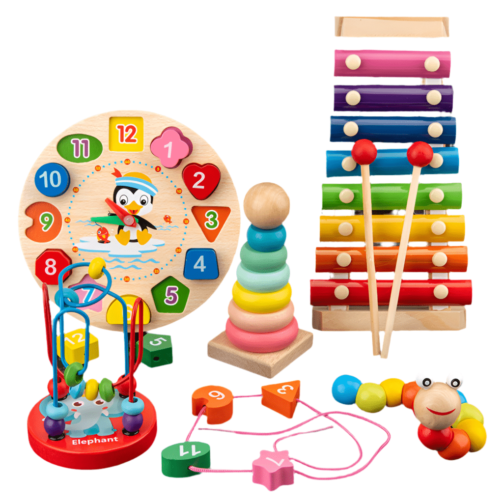 Little Prodigy Wooden Music + Learning Toy Set (9-Piece)