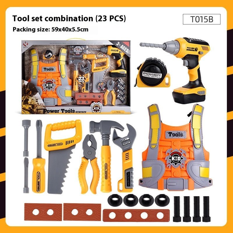 Tiny Tools, Big Boss — Pretend Play Drill + Toolbox Set