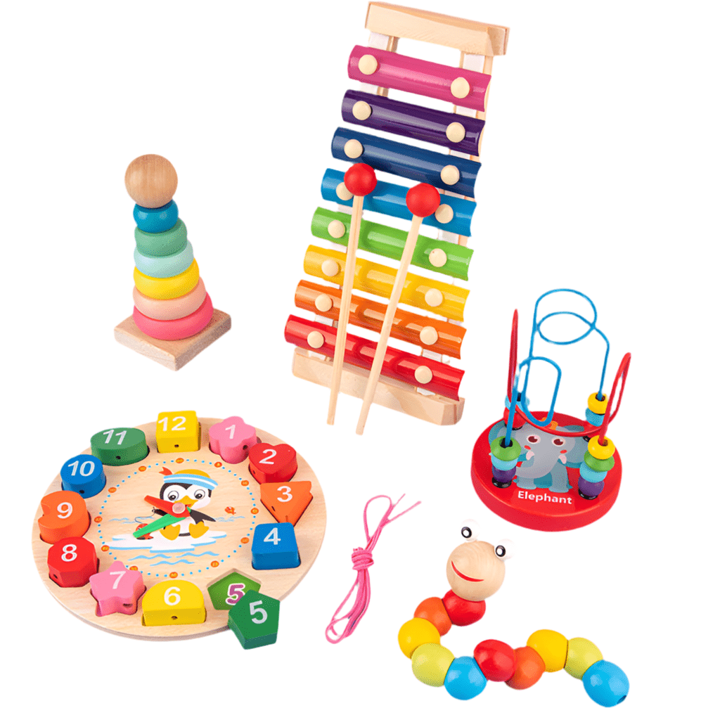 Little Prodigy Wooden Music + Learning Toy Set (9-Piece)