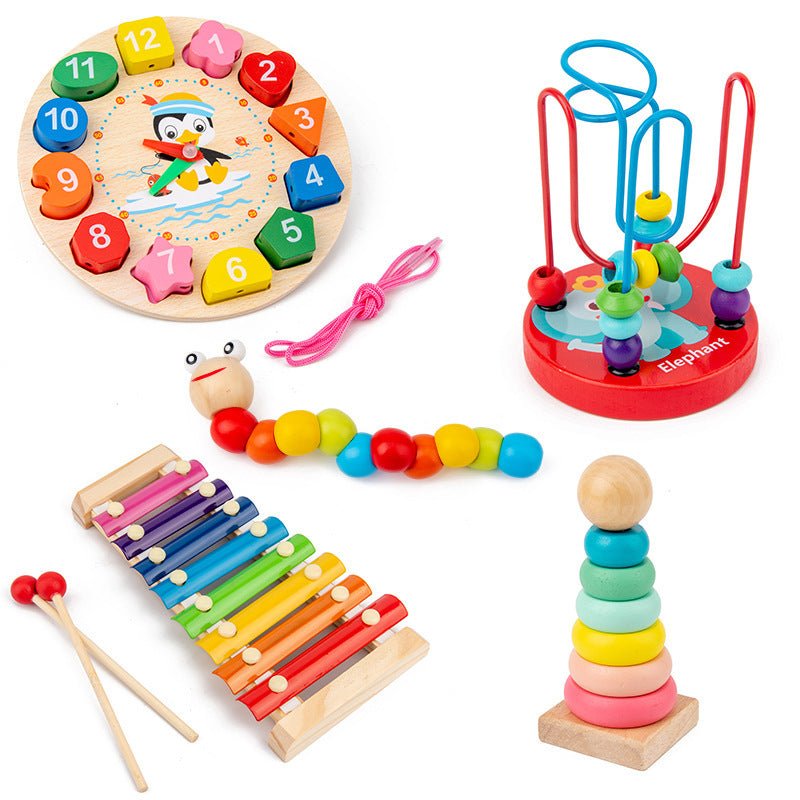 Little Prodigy Wooden Music + Learning Toy Set (9-Piece)