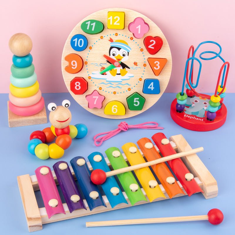 Little Prodigy Wooden Music + Learning Toy Set (9-Piece)