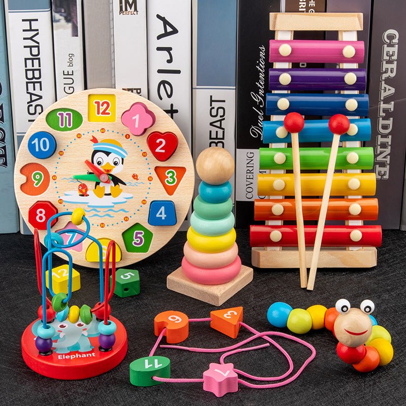 Little Prodigy Wooden Music + Learning Toy Set (9-Piece)