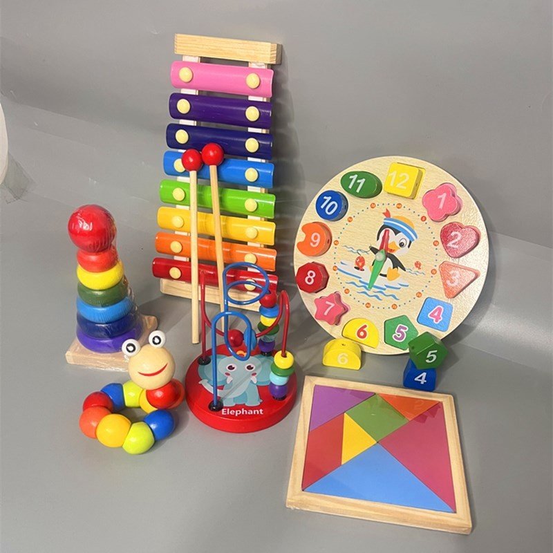 Little Prodigy Wooden Music + Learning Toy Set (9-Piece)