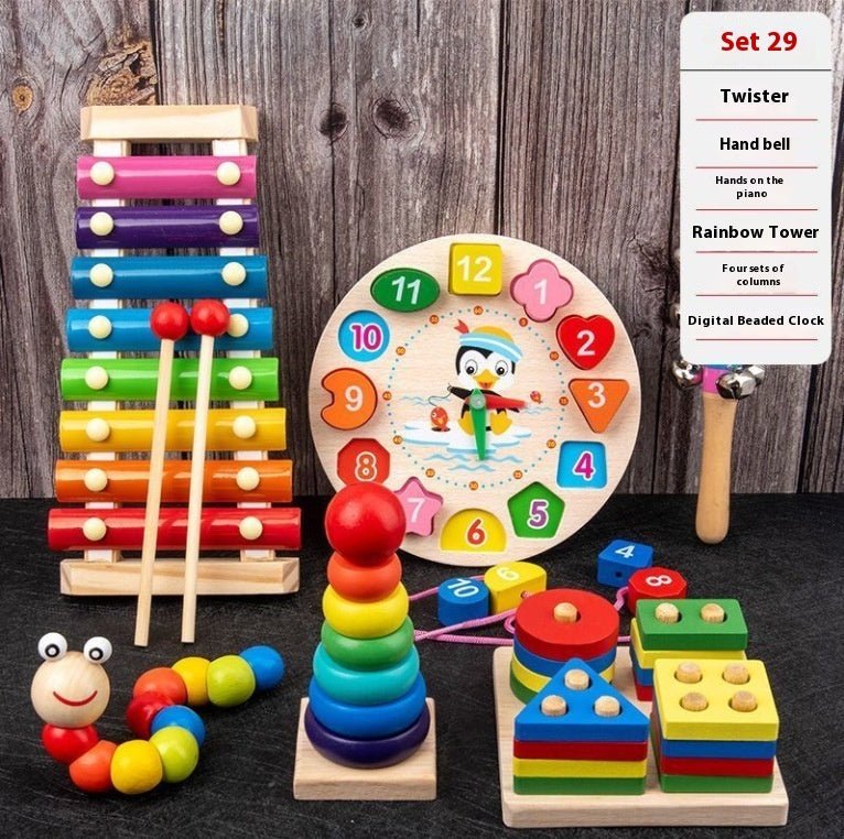 Little Prodigy Wooden Music + Learning Toy Set (9-Piece)