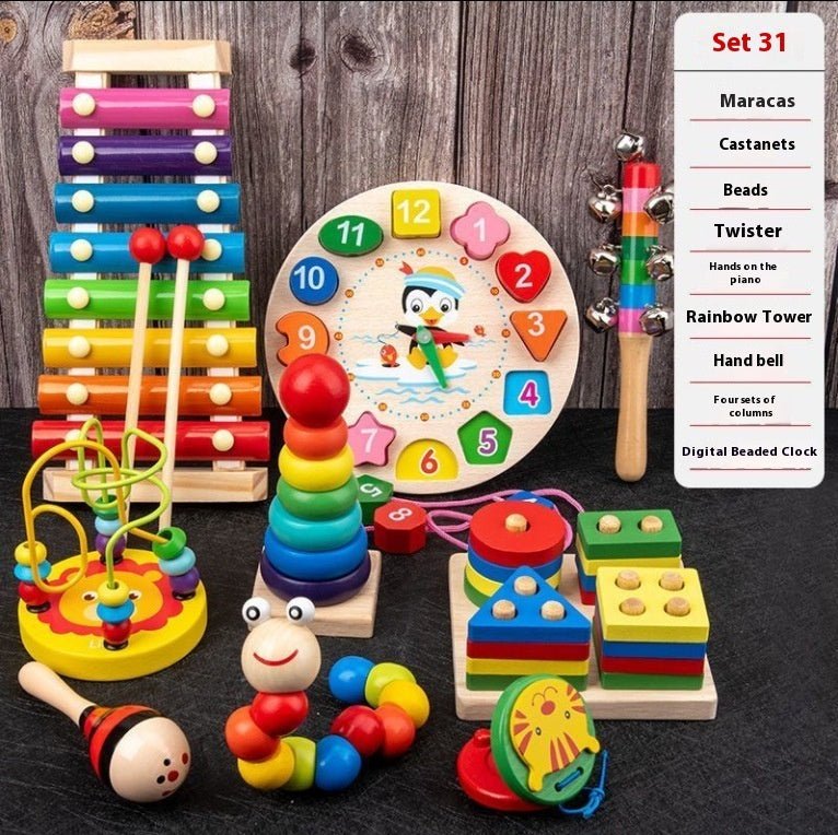 Little Prodigy Wooden Music + Learning Toy Set (9-Piece)